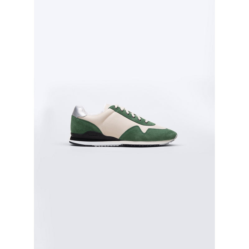 Fursac - Sneakers En Daim Et Nylon - Vert Bouteille