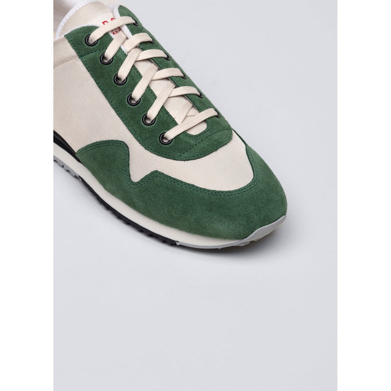 Fursac - Sneakers En Daim Et Nylon - Vert Bouteille