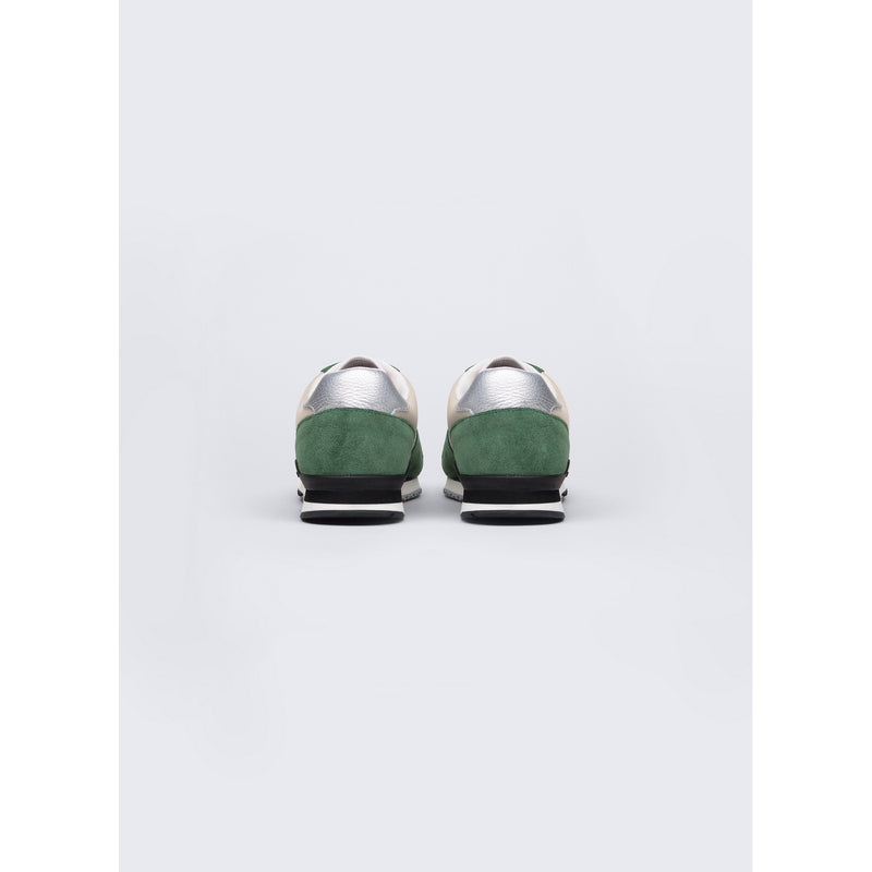 Fursac - Sneakers En Daim Et Nylon - Vert Bouteille