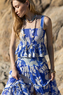 Jupe Antonella Flower Blue