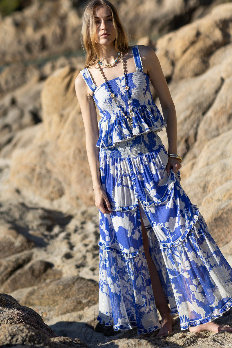 Jupe Antonella Flower Blue