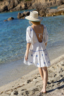 Robe Alice Embroidered White
