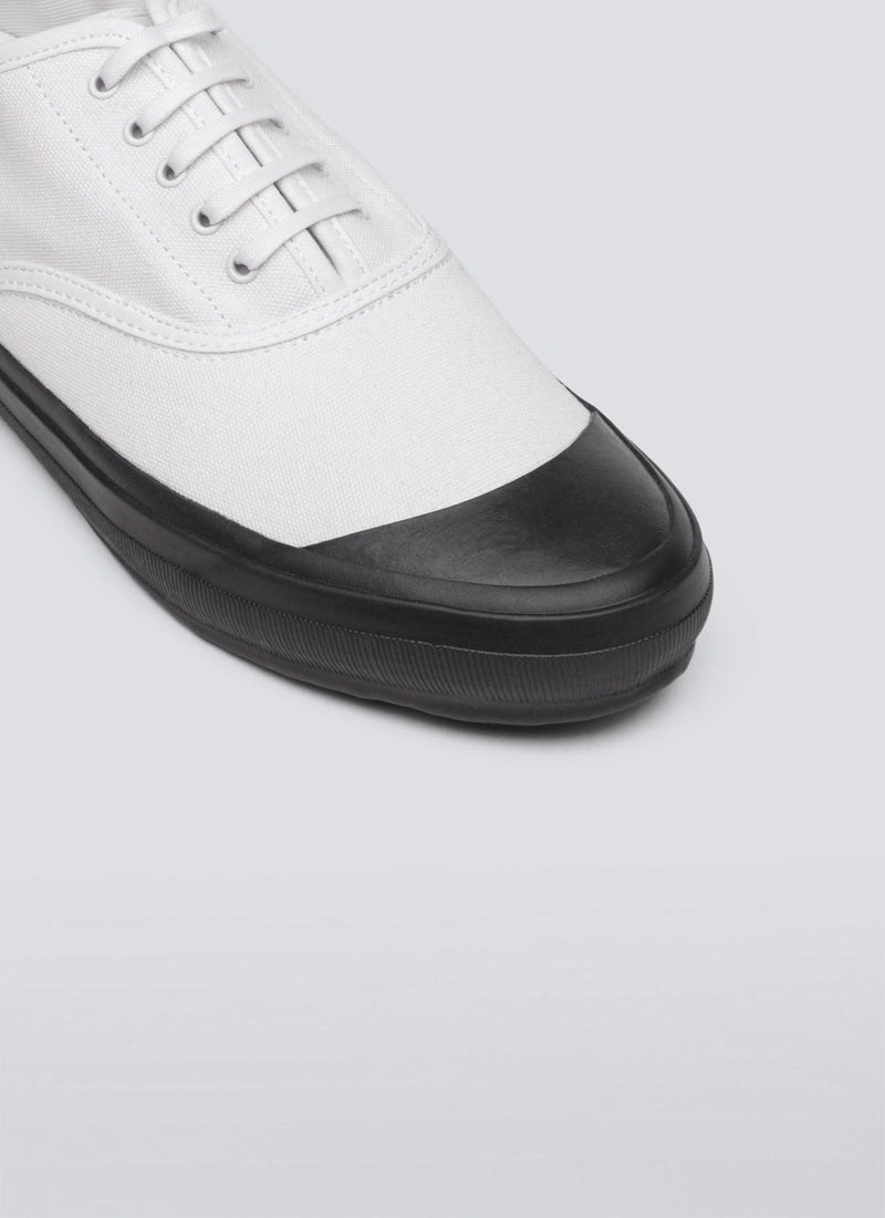 Fursac - Tennis Blanches En Toile De Coton - Blanc - Homme