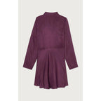 Vestido corto de cuello alto - Uva - Mujer
