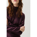 Vestido corto de cuello alto - Uva - Mujer