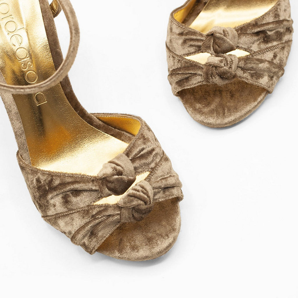 Flordeasoka - Lucca 9 Nugat Heeled Shoes - Dark Beige