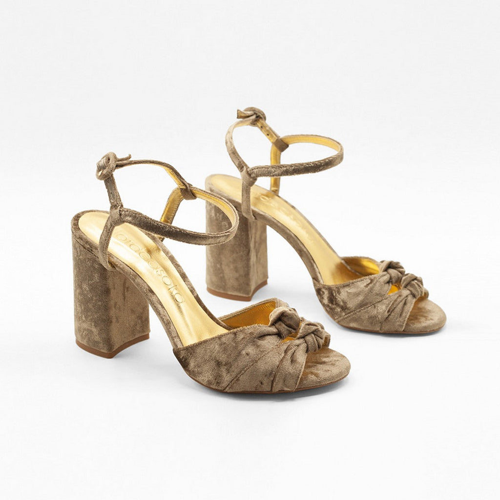 Flordeasoka - Lucca 9 Nugat Heeled Shoes - Dark Beige