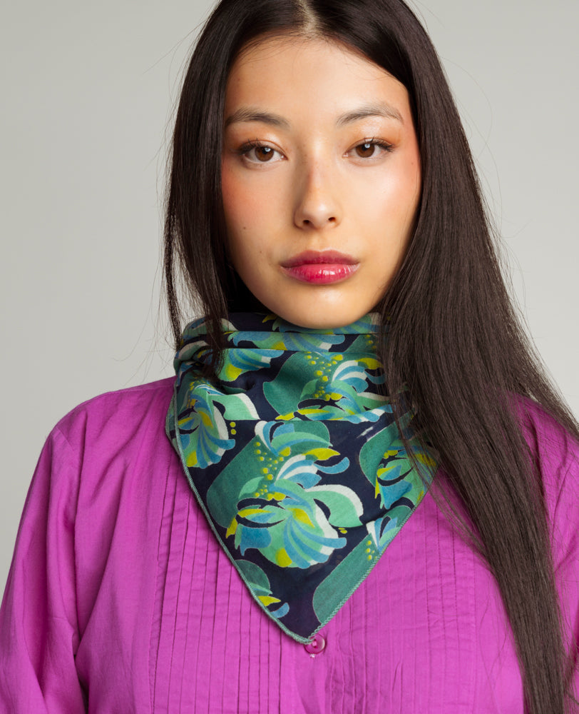 Square Scarf - Split Navy