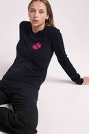 Pull Col Rond Lucky - Noir Rose