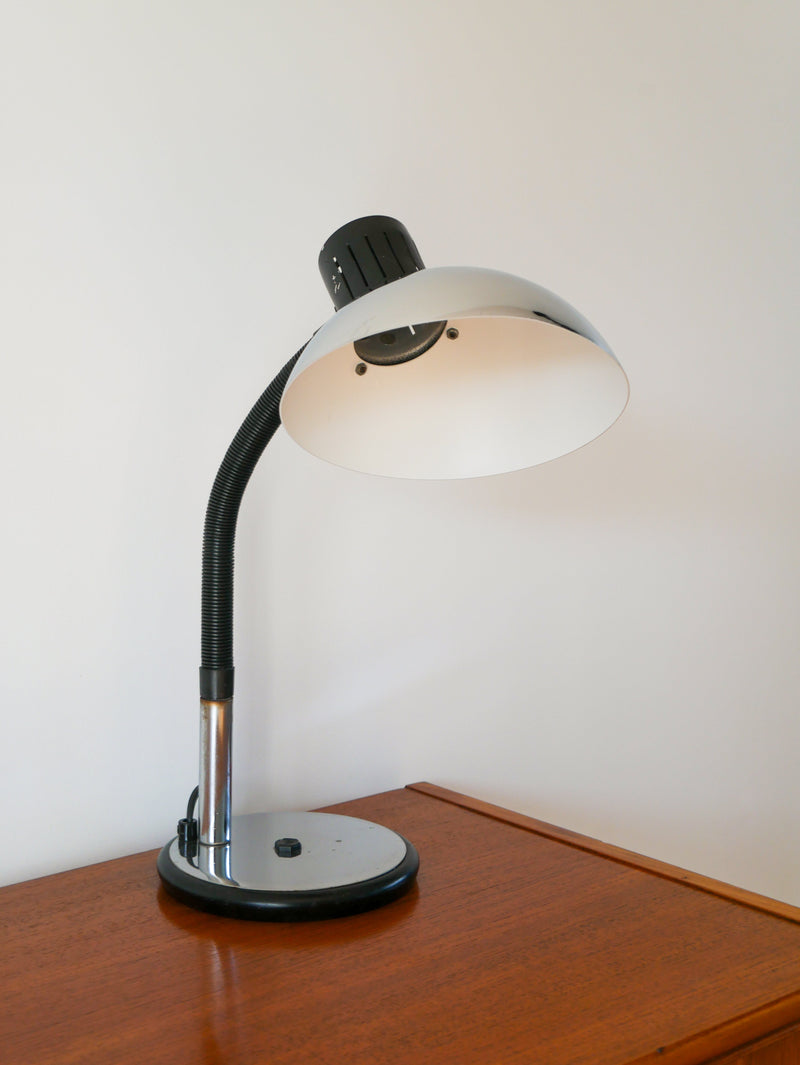 Lampe De Bureau Orientable En Métal Chromé - Aluminor - Design - 1970