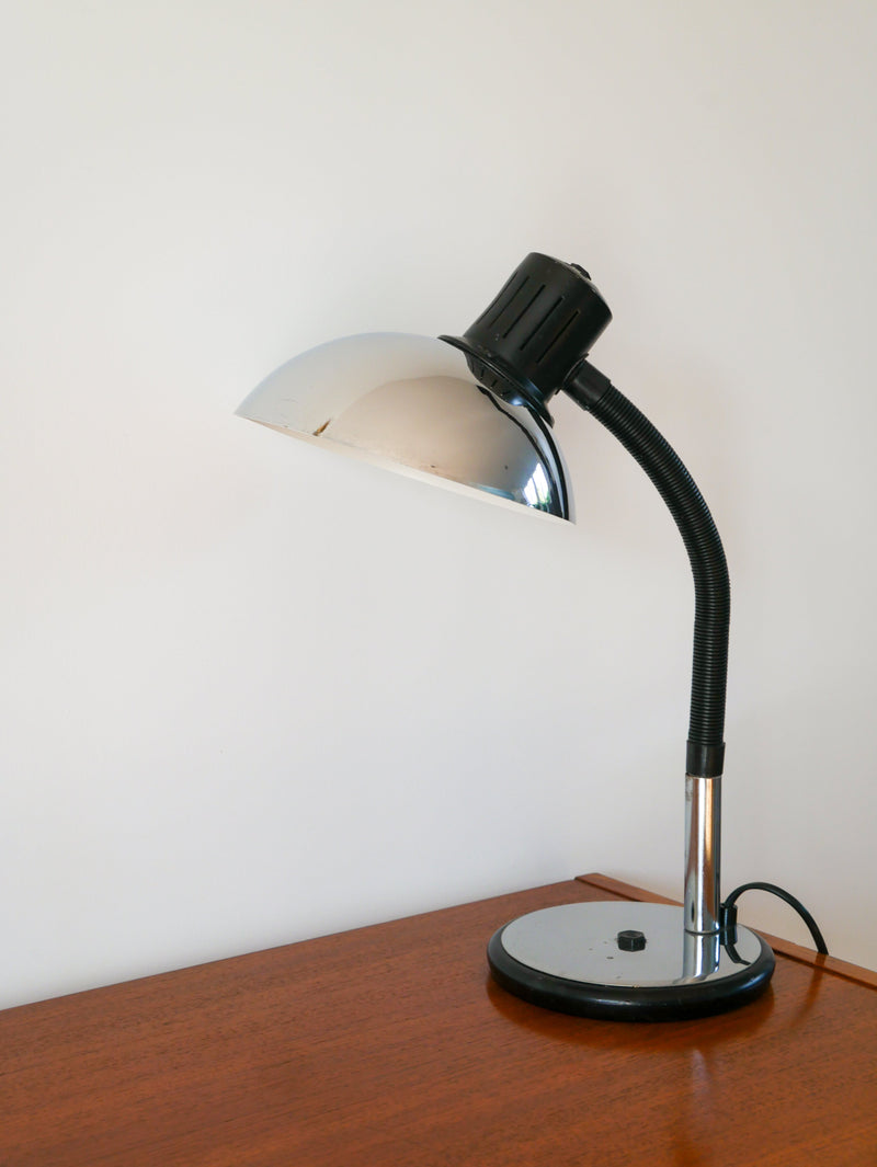 Lampe De Bureau Orientable En Métal Chromé - Aluminor - Design - 1970