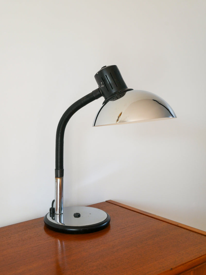 Lampe De Bureau Orientable En Métal Chromé - Aluminor - Design - 1970