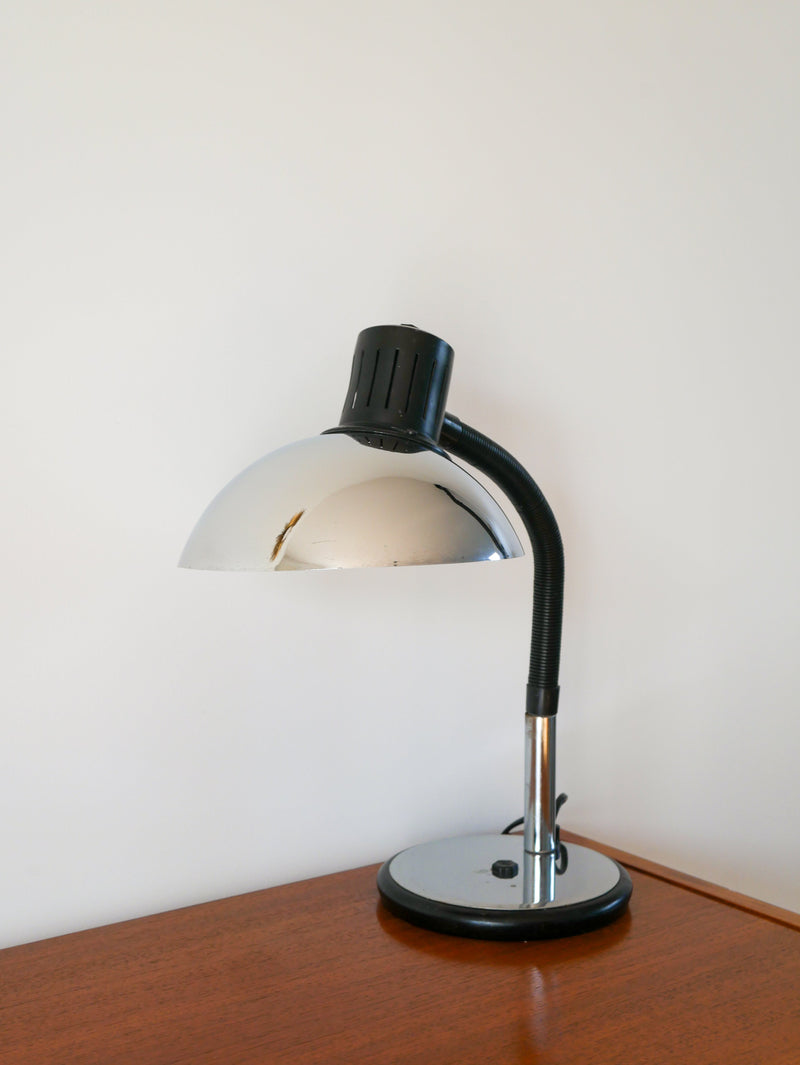 Lampe De Bureau Orientable En Métal Chromé - Aluminor - Design - 1970