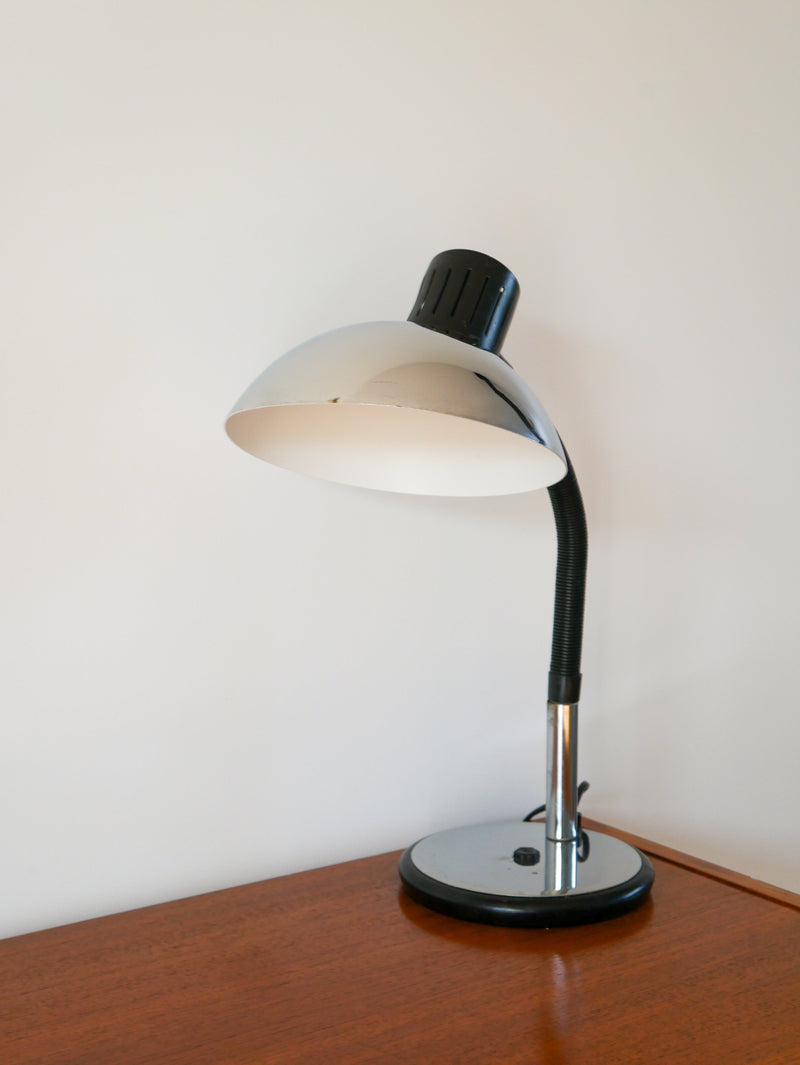 Lampe De Bureau Orientable En Métal Chromé - Aluminor - Design - 1970