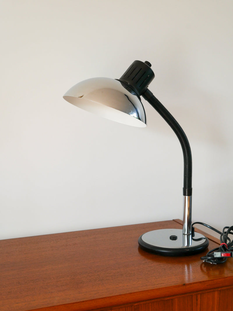 Lampe De Bureau Orientable En Métal Chromé - Aluminor - Design - 1970