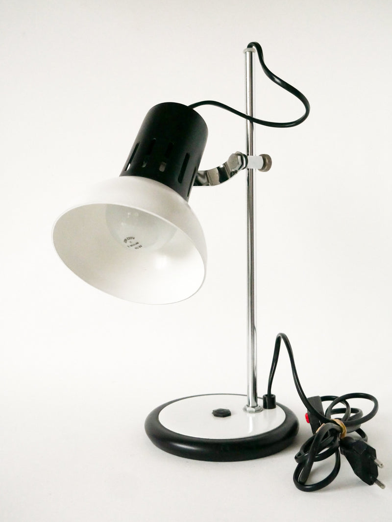 Lampe De Bureau Articulée En Métal Laqué Blanc - Pivotante - Design - 1970