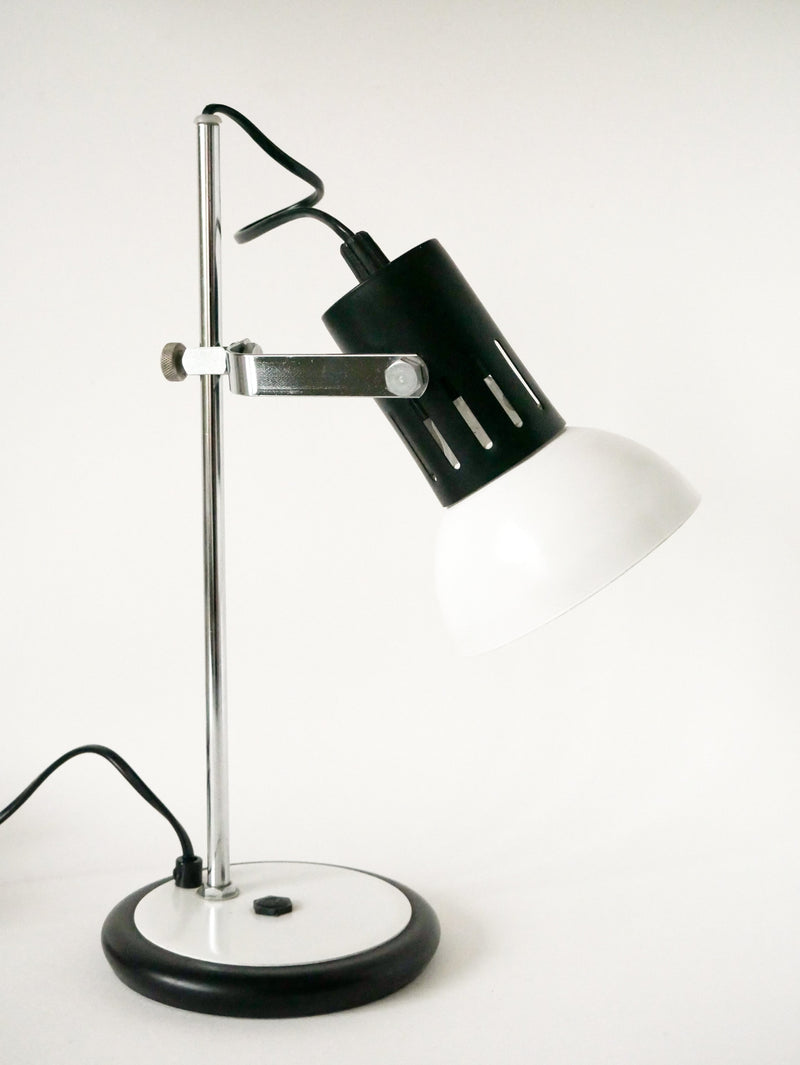 Lampe De Bureau Articulée En Métal Laqué Blanc - Pivotante - Design - 1970