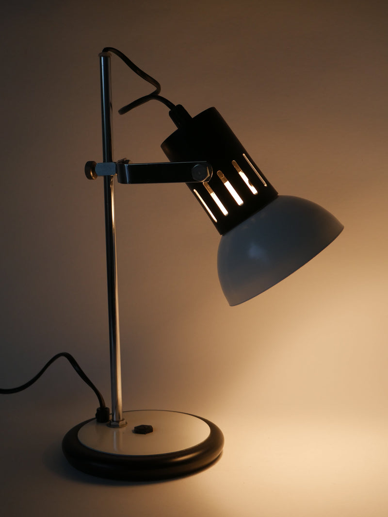 Lampe De Bureau Articulée En Métal Laqué Blanc - Pivotante - Design - 1970