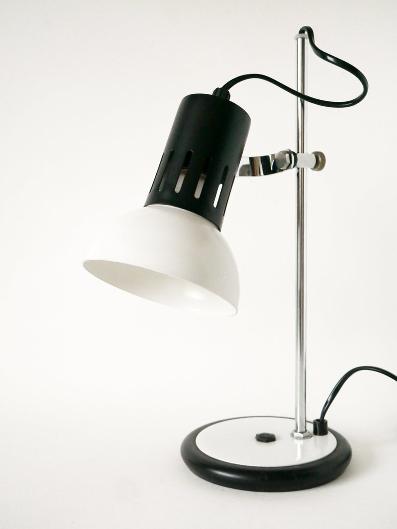 Lampe De Bureau Articulée En Métal Laqué Blanc - Pivotante - Design - 1970