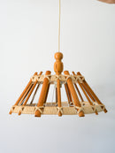 Suspension Scandinave En Bois Et Corde - 1960