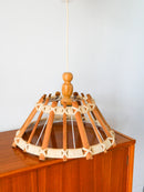 Suspension Scandinave En Bois Et Corde - 1960