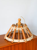 Suspension Scandinave En Bois Et Corde - 1960