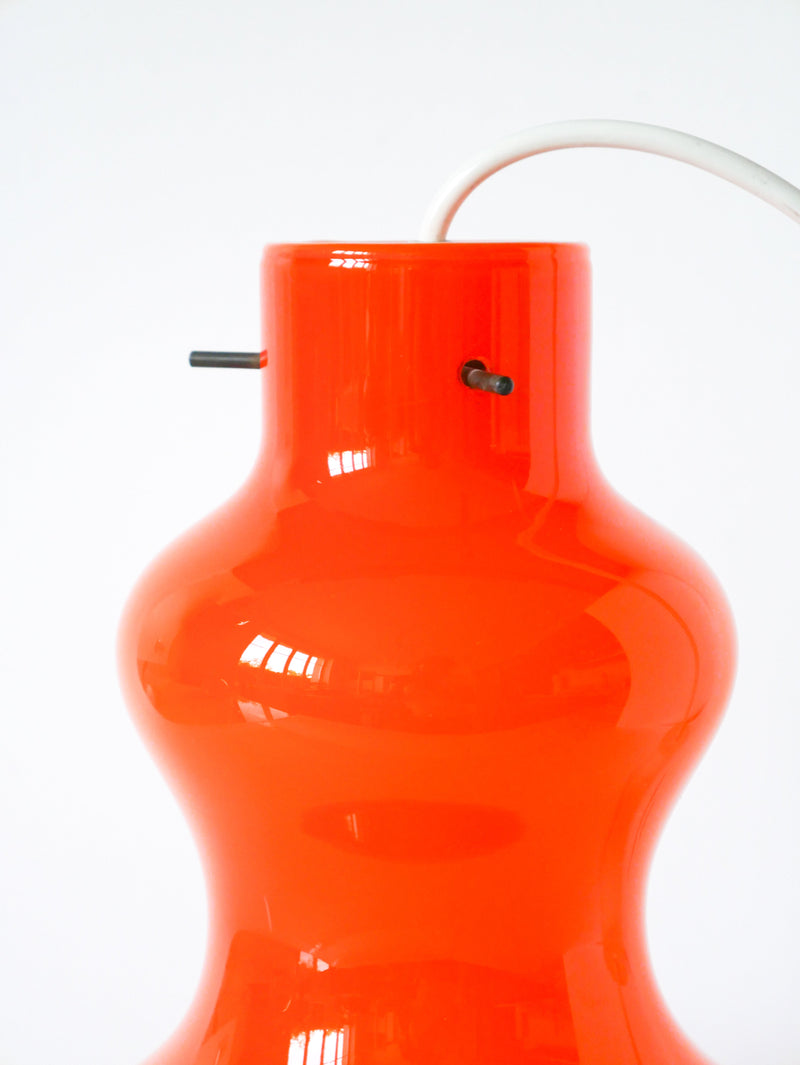 Suspension En Opaline Orange - Design - 1970