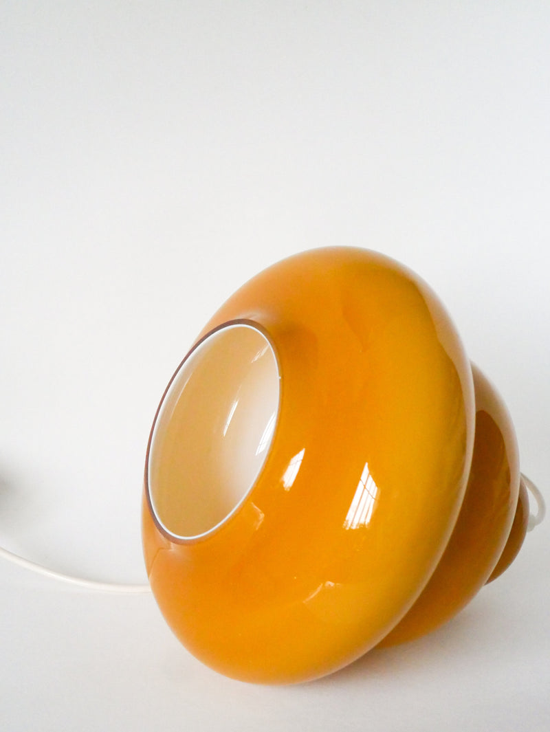 Suspension En Opaline - Jaune - Bubble - Design - 1970