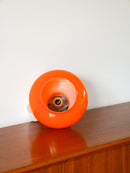 Suspension En Opaline Et Chrome - Orange - Design - 1970