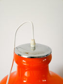 Suspension En Opaline Et Chrome - Orange - Design - 1970