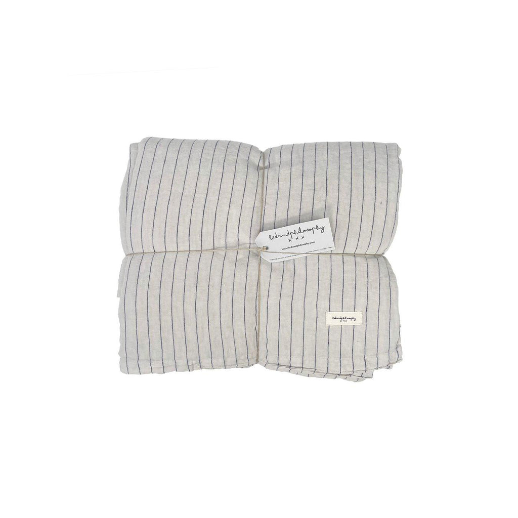 Washed Linen Duvet Cover - Luna - Indigo