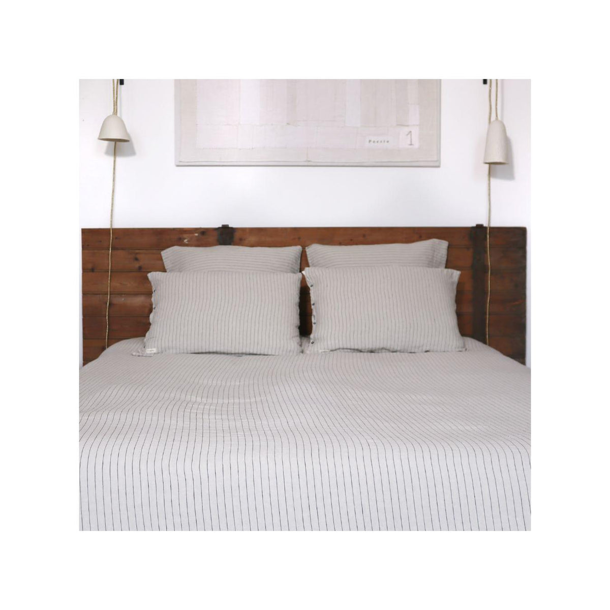 Washed Linen Duvet Cover - Luna - Indigo