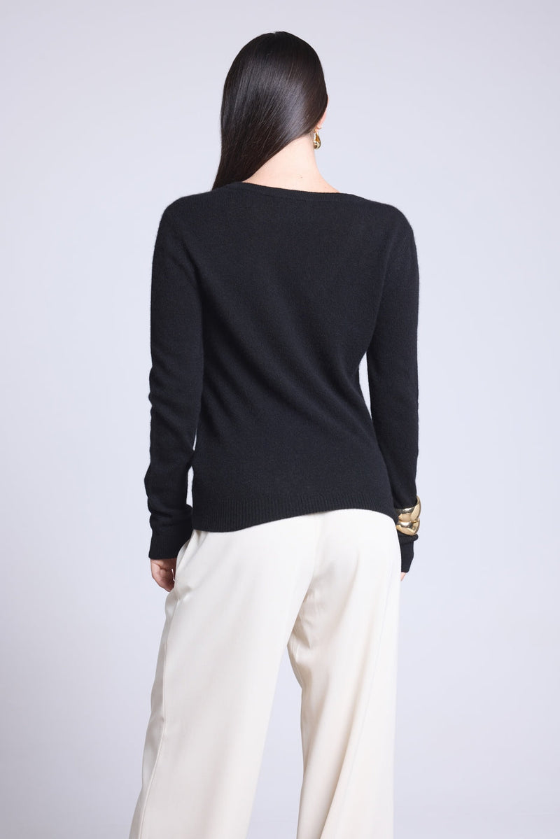 Luna V-Neck Sweater - Black - Women