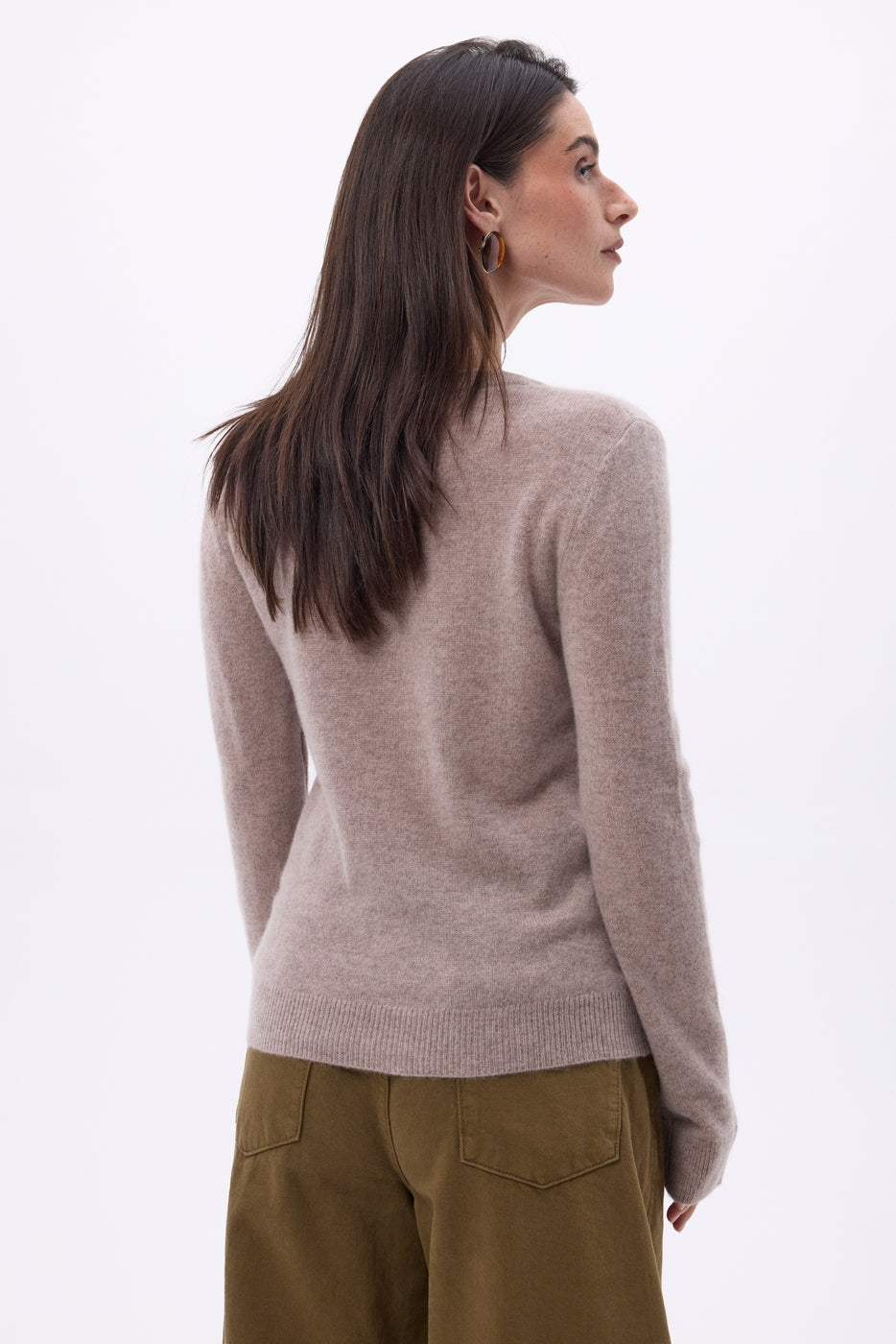 Luna V-Neck Jumper - Hazelnut - Women
