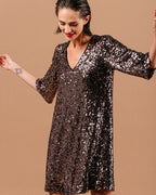 Lune short dress - Chocolate