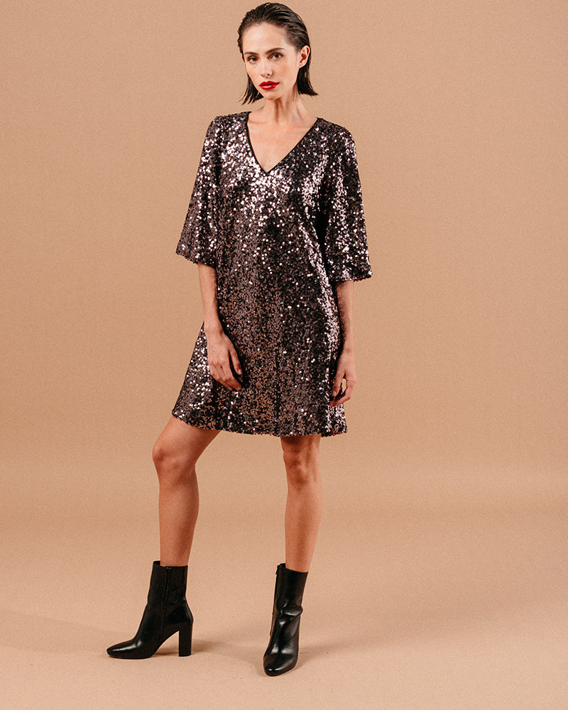 Lune short dress - Chocolate