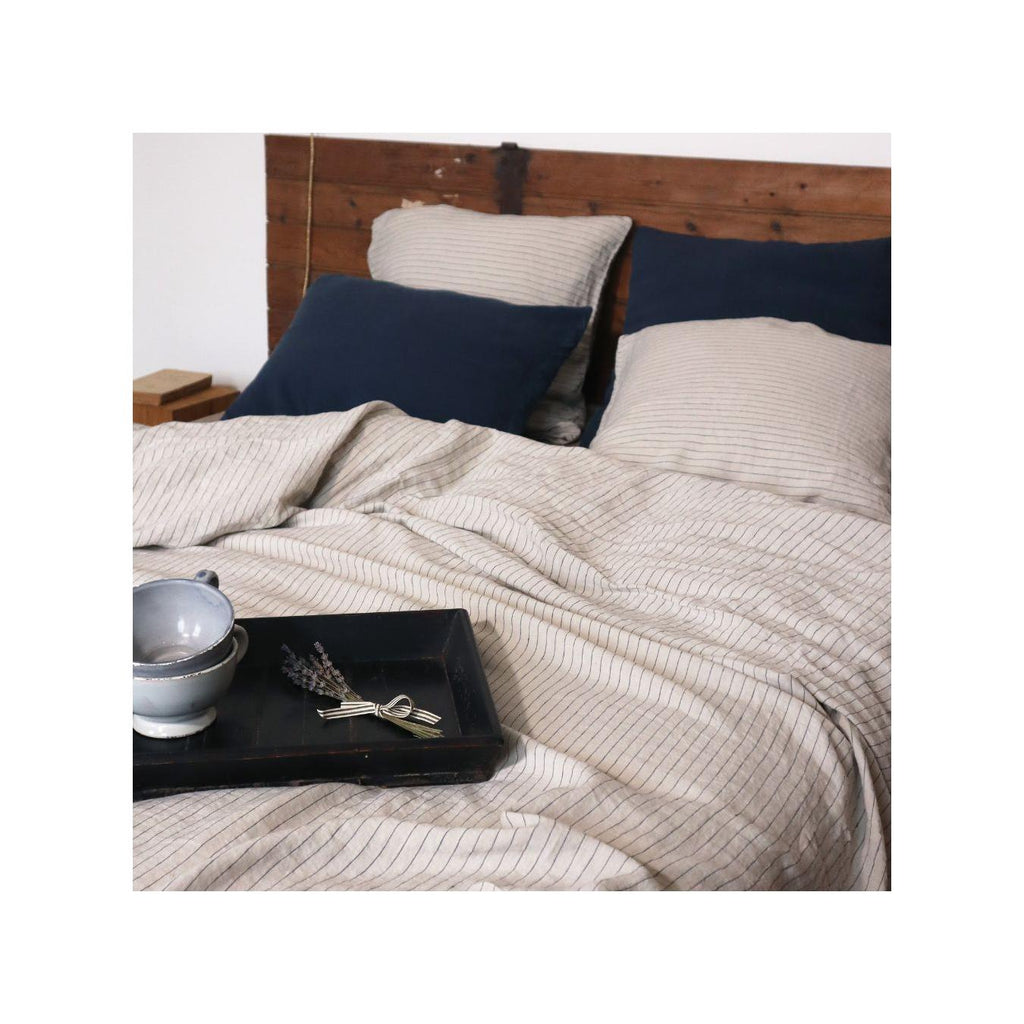 Washed Linen Pillowcase - Luz - Indigo