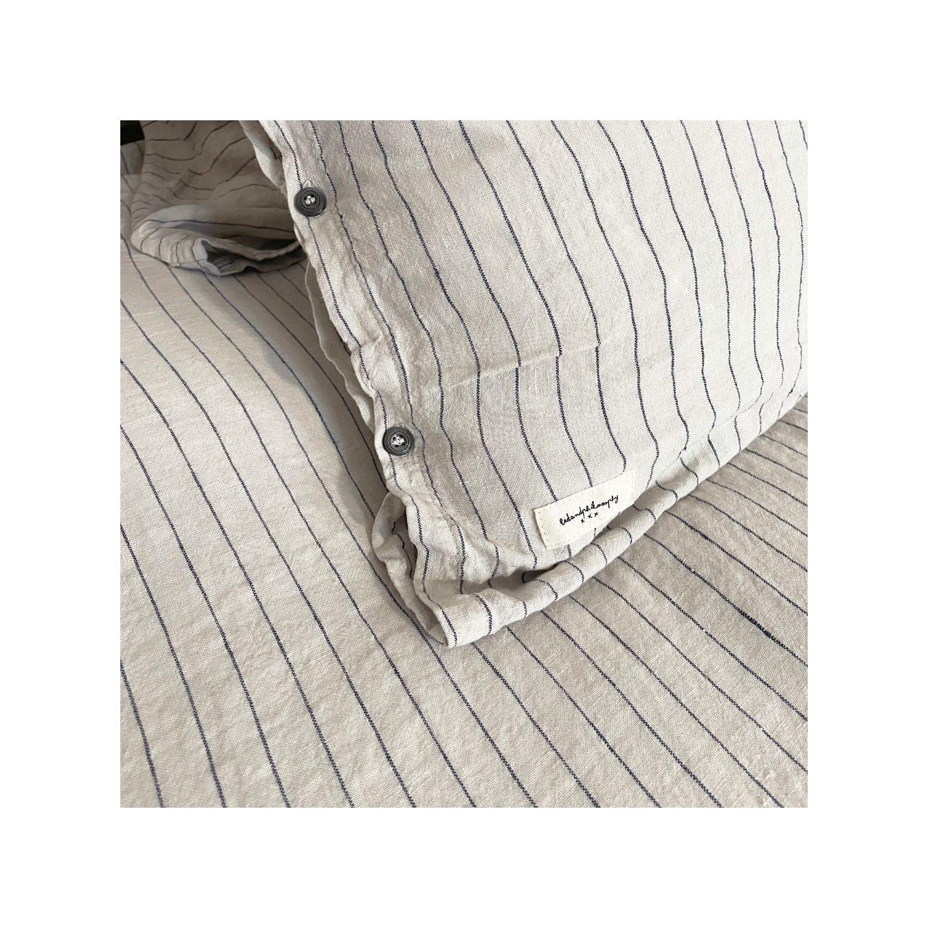 Washed Linen Pillowcase - Luz - Indigo