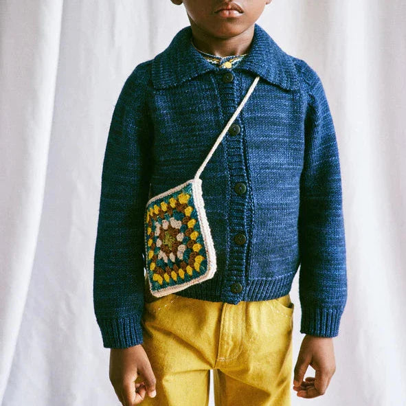 Motley ink cardigan in merino wool - Misha & Puff selection available on www.amaetc.com, eco-friendly concept store for children