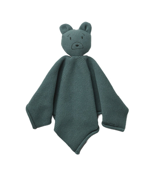 Milo Comforting Knit Comforter - Mr Bear Whale Blue