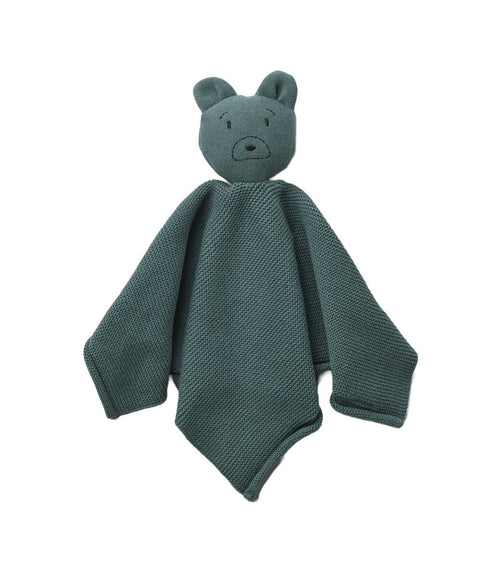 Milo Comforting Knit Comforter - Mr Bear Whale Blue