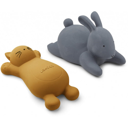 Set of 2 Vicky cat mustard bath toys - Liewood selection to find on amaetc.com, eco friendly concept store for children