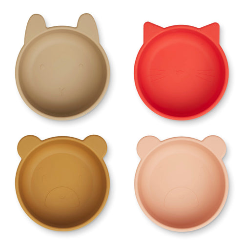 Set de 4 cuencos multimix Iggy rosa de LIEWOOD - Selección Liewood disponible en amaetc.com, concept store ecológico para niños