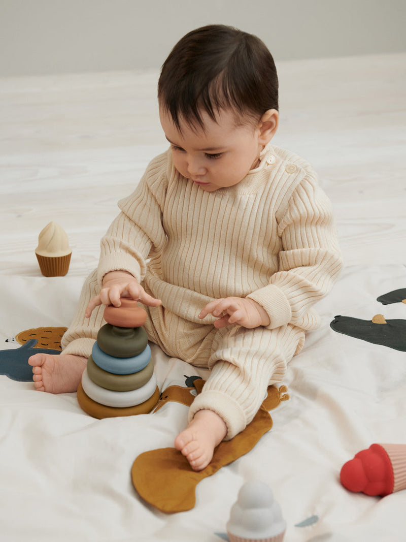 Tour à empiler khaki multi mix de LIEWOOD - Sélection Liewood à retrouver sur amaetc.com, concept store eco friendly pour enfants