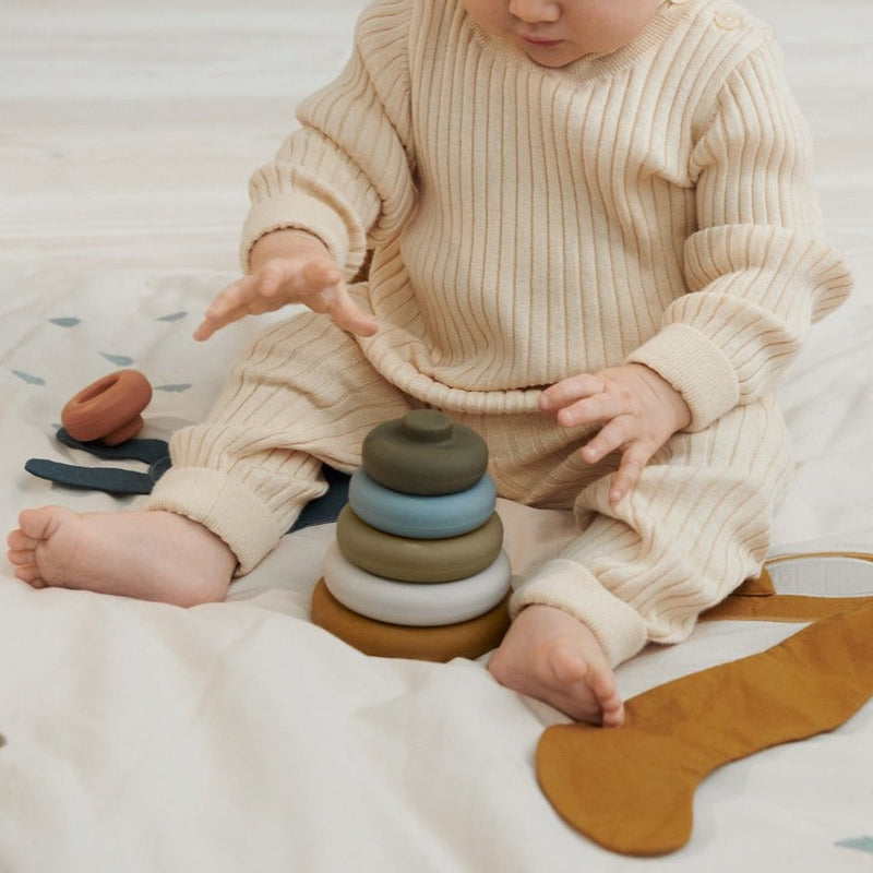 Tour à empiler khaki multi mix de LIEWOOD - Sélection Liewood à retrouver sur amaetc.com, concept store eco friendly pour enfants