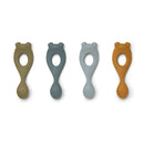Set of 4 Liva blue multi mix spoons from LIEWOOD - Liewood selection available on amaetc.com, eco friendly concept store for children