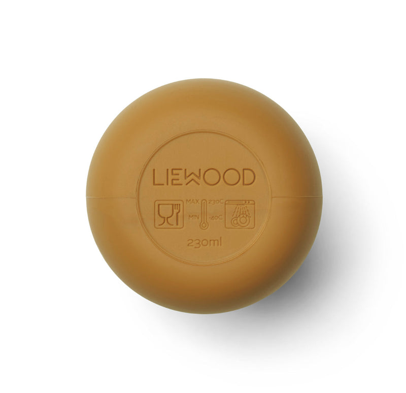 Liewood - Vaso Mr Bear Caramelo Dorado Con Pajita