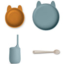 Set de comida Cathy - Conejo/Ballena azul de LIEWOOD - Selección Liewood disponible en amaetc.com, concept store ecológico para niños