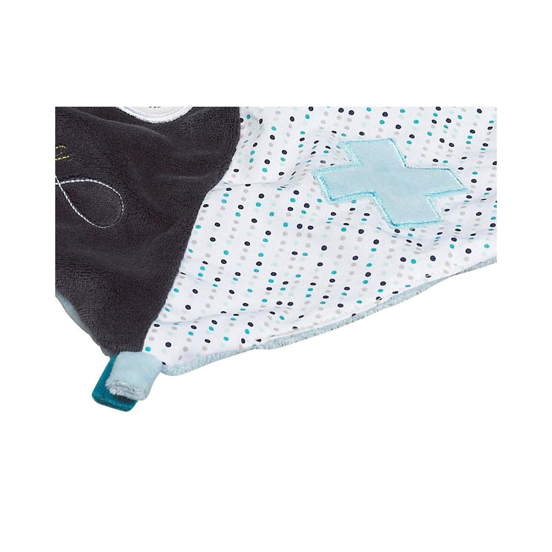 Doudou Mouchoir En Velours Bleu