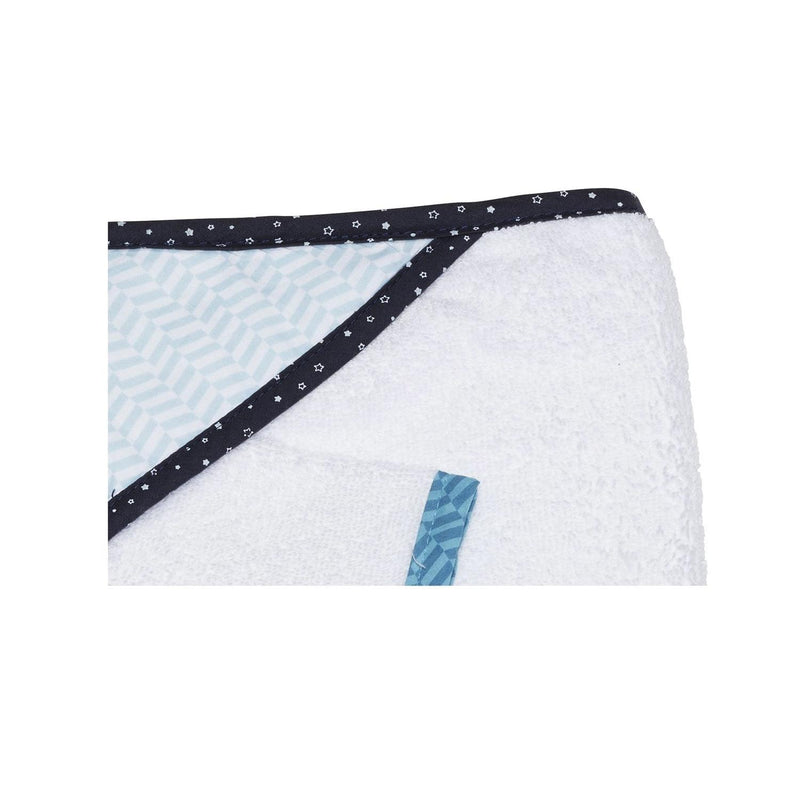 Cape De Bain Et Gant 75X75Cm En Coton Blanc